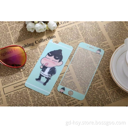 HUYSHE new fashion cartoon screen guard for iphone 6 screen protector 9h tempered glass